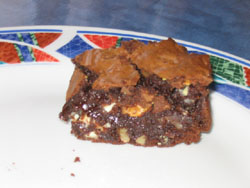 Brownies au chocolat blanc