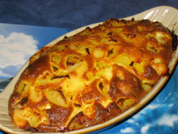 Clafoutis raclette-pommes de terre