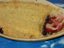 Crumble aux framboises