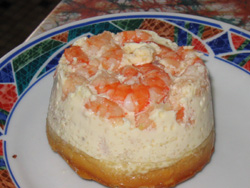 Flan aux petites crevettes