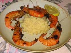 Gambas flambées