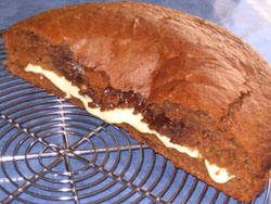 Gâteau au chocolat fourré passion