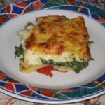 Lasagnes aux épinards et à la tomate