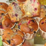 Muffins fruits rouges et chocolat blanc