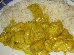 Poulet au curry rapide