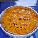 Tarte aux pêches amandine