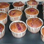 Muffins aux fraises et chocolat blanc