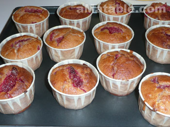 Muffins aux fraises et chocolat blanc