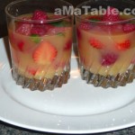 Verrines de fruits en gelée d'orange