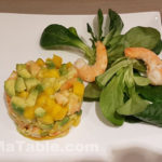 Tartare crevettes mangue avocat