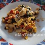 One pot crozets épinards chorizo champignons